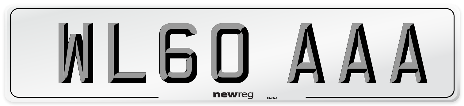 WL60 AAA Number Plate from New Reg
